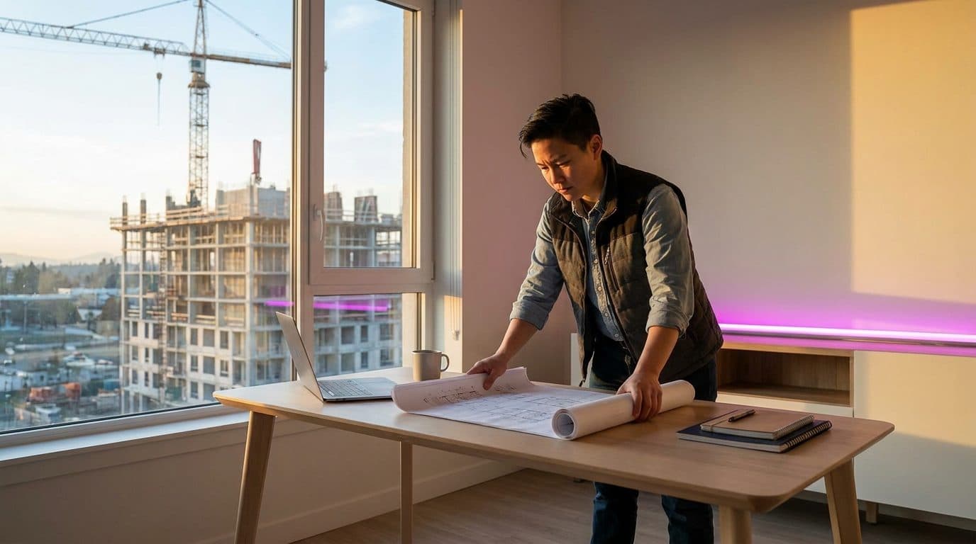 A newcomer organising plans to start a construction business